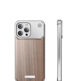 Walnut Wood Aluminum Alloy Frameless Shell  Magnetic Aromatherapy(Fragrance Release) Case for iPhone 16 Series